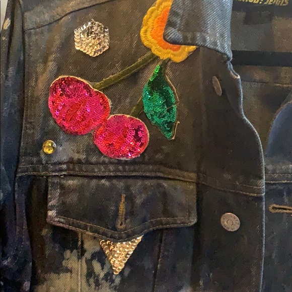 Vintage hand embellished Congo Jeans denim jacket - Picture 6 of 8